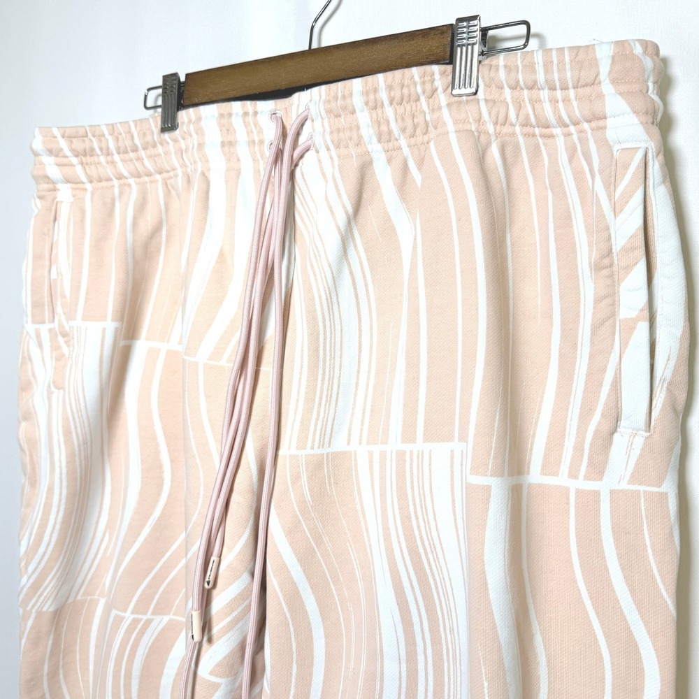 Adidas by Stella McCartney Wavy Print Joggers Peach White HT1131 Womens 2X